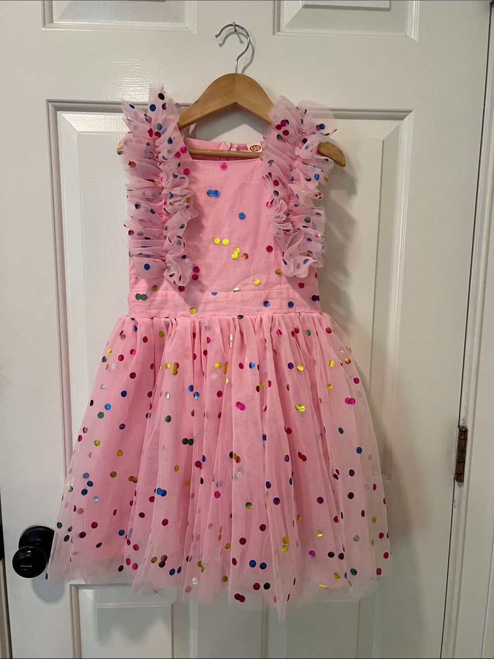 Pink Confetti Tulle Party Dress - Kids Costume